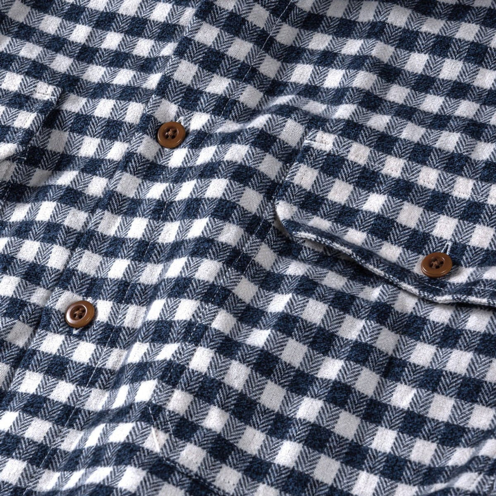 Bayman's Flannel Shirt - Blue / Cream Check. Final Sale - no exchanges, no returns Shirts Atlantic Rancher Company