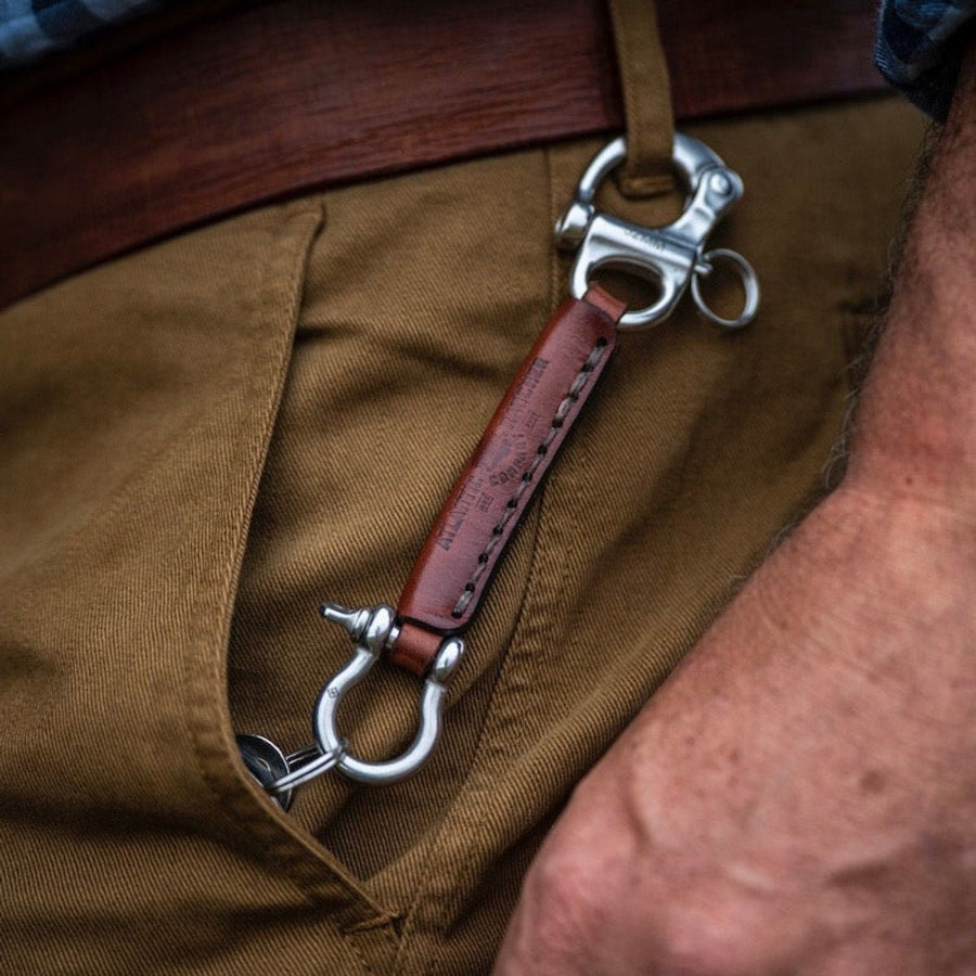 Dockmaster’s Leather Key Chain Gear and Tools Atlantic Rancher Company