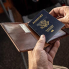 Leather Passport Case Handsewn in USA Leather Goods Atlantic Rancher Company