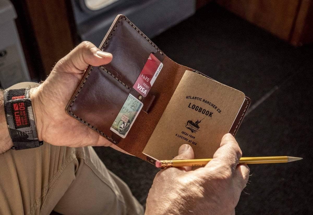 Leather Passport Case Handsewn in USA Leather Goods Atlantic Rancher Company