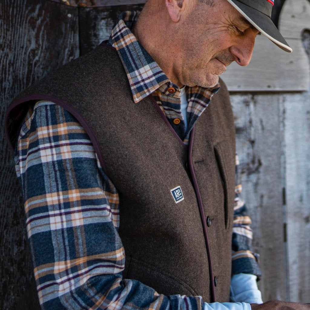 Longliner's Wool Vest - 25th Anniversary Edition - Atlantic Rancher CompanyLongliner's Wool Vest - 25th Anniversary EditionvestAtlantic Rancher CompanyLLWV - 01 - RustRustSLongliner's Wool Vest - 25th Anniversary Edition vest Atlantic Rancher Company